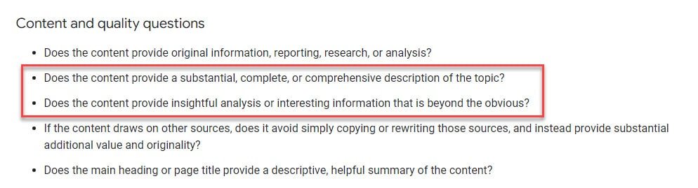 Google Helpful Content Questions