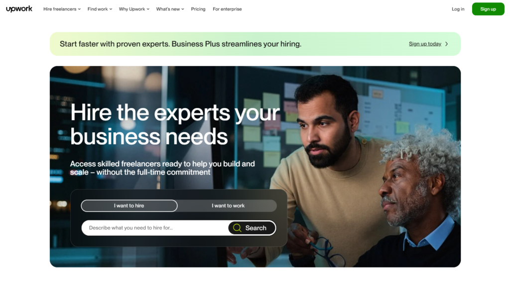 upwork - freelance marketplace for blog posts