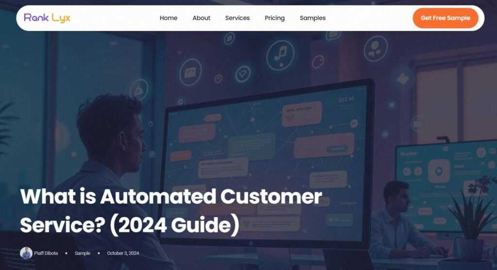 Blog Post About Automated Customer Service on Rank Lyx