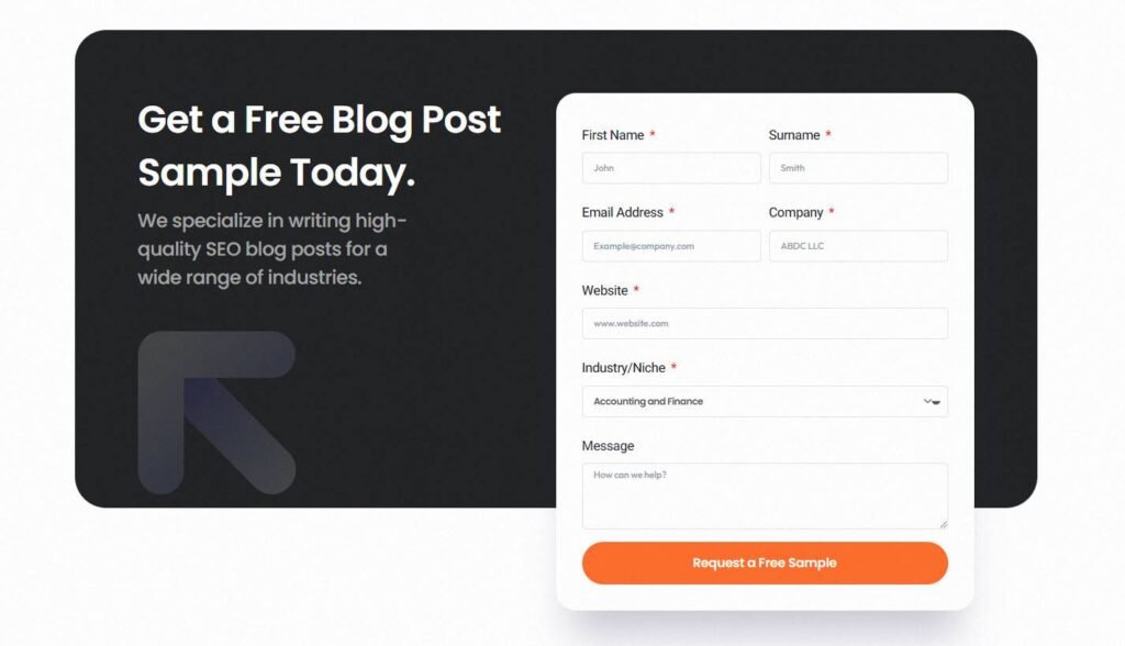 Request a Free SaaS Content Sample on Rank Lyx