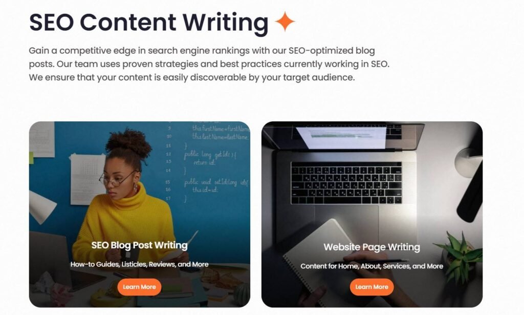 SEO Content Writing Services on Rank Lyx