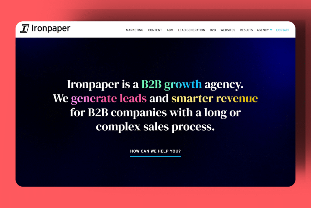 ironpaper - best b2b marketing agency