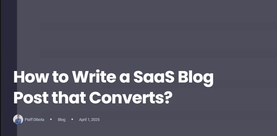 piaff wrote a post on how to write a saas blog post