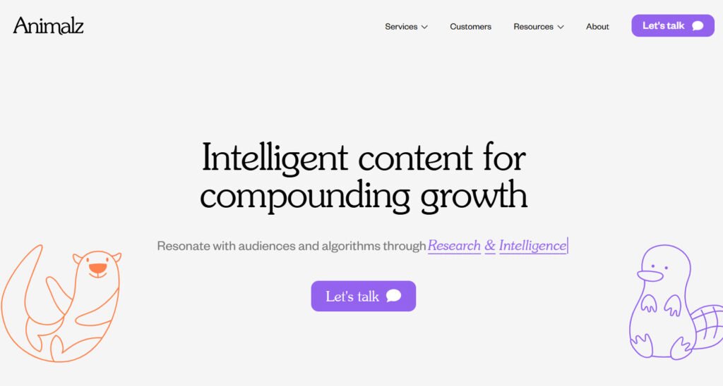 animalz - top tech content creation agencies