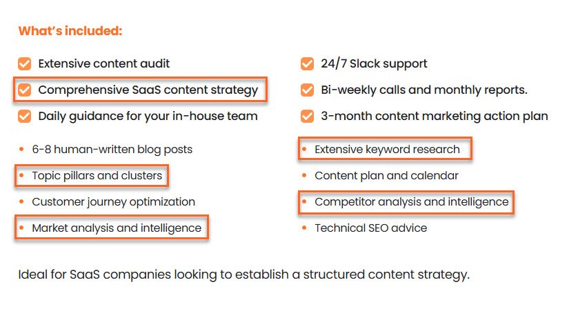 deliverables from a content agency