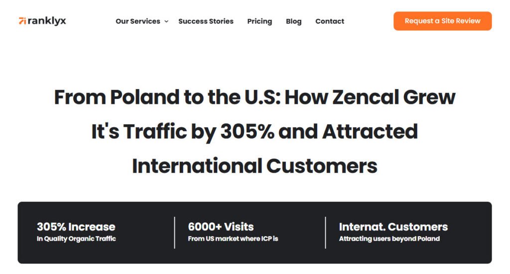 results from a content creation company