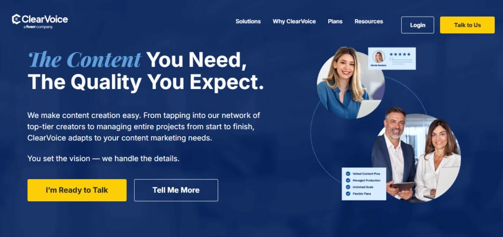 clearvoice - best seo writing services