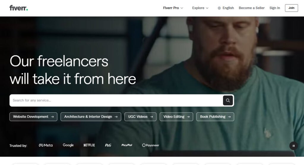 fiverr - marketplace for hiring seo writers
