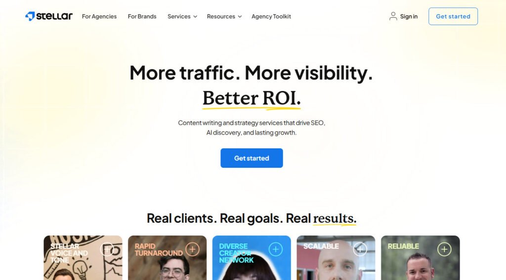 stellar - best seo content writing agencies