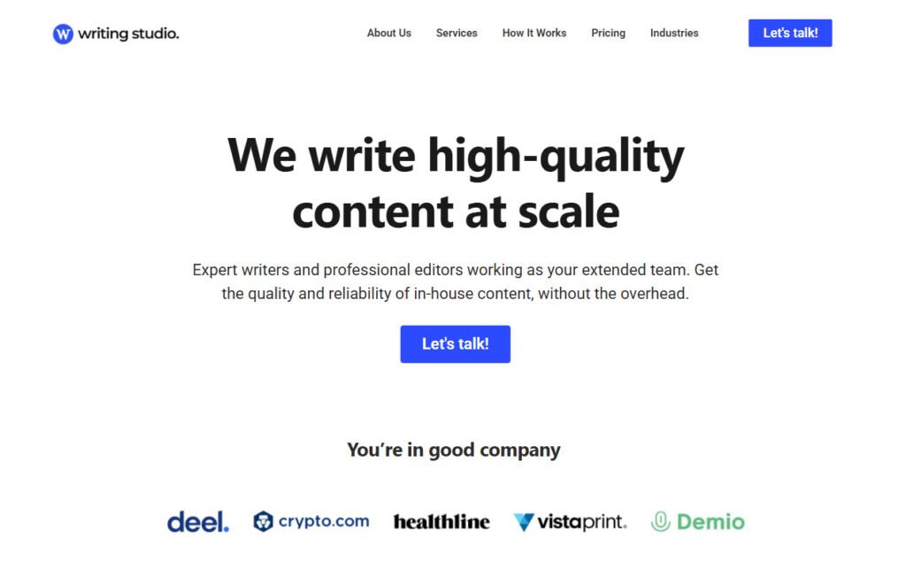 writing studio - best saas seo agency