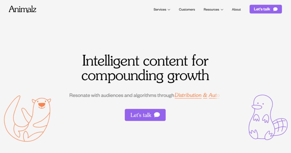 animalz - best saas content marketing agencies