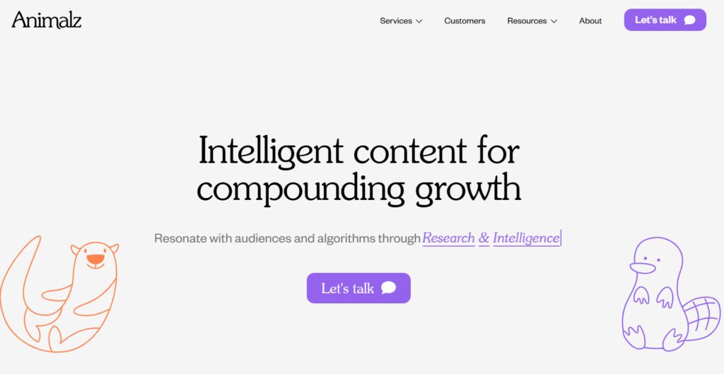 animalz - best saas content writing service providers