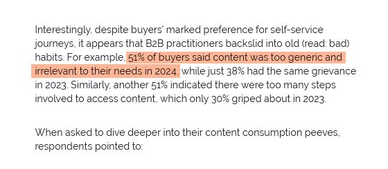 demand generation report on generic saas content