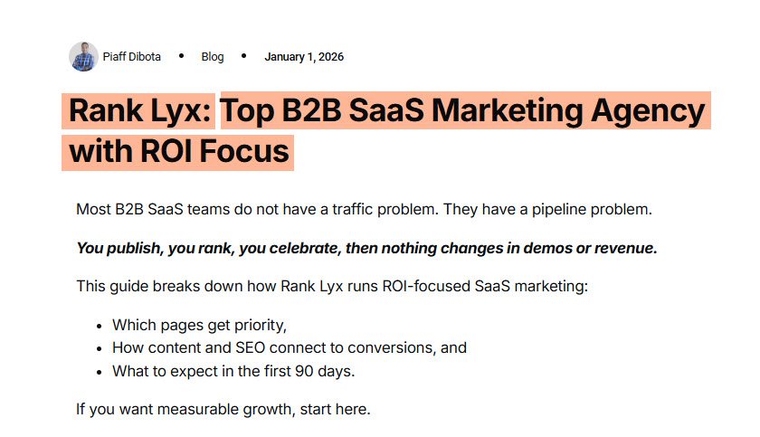 rank lyx - best saas marketing agency with roi focus