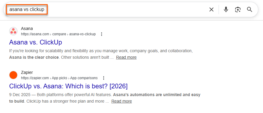 saas seo builds comparison pages