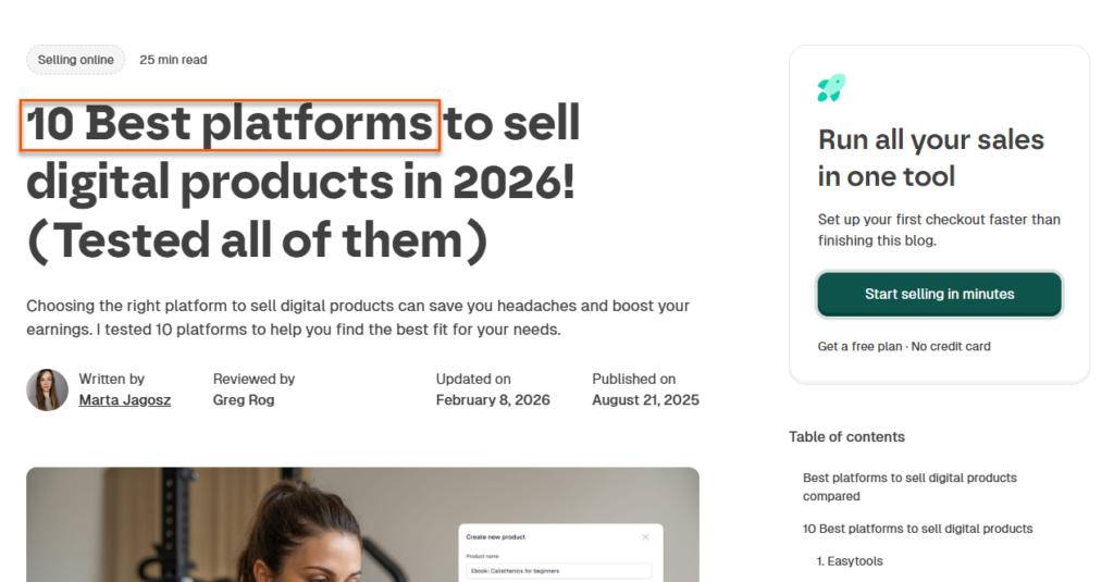 saas seo page types - blog posts