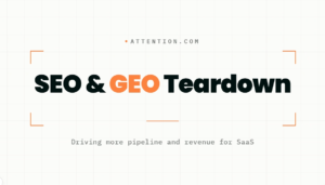 attention sales software - seo teardown